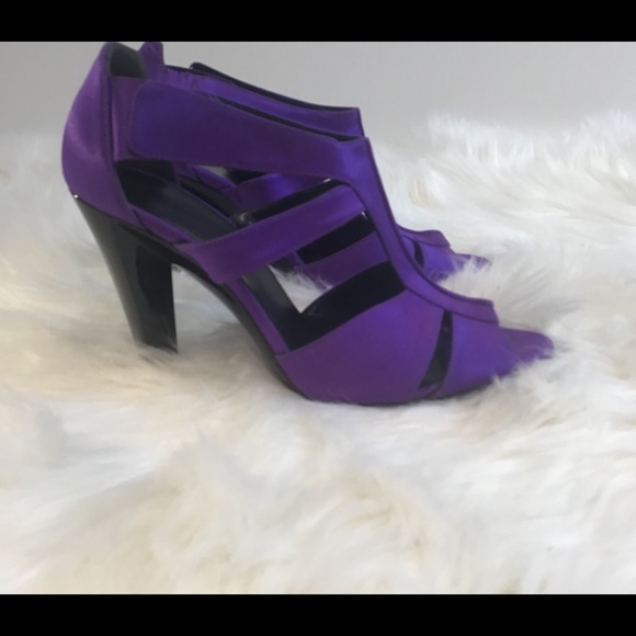 BALENCIAGA PARIS PURPLE STILETTOS SZ EUR 38 US 8 - Picture 4 of 14